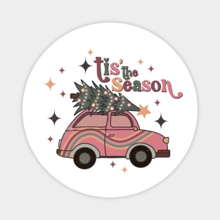 Vintage Christmas Truck - Tis the Season Magnet